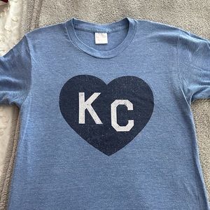 Charlie Hustle Blue heart Kansas City tshirt